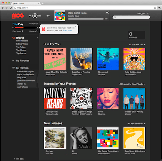Rdio and MOG Jump on the Free Music Bandwagon