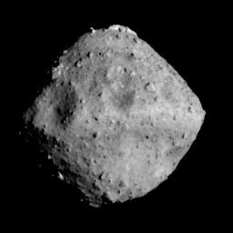 A Japanese spacecraft is zooming towards an asteroid shaped like a gemstone