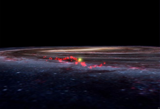 artist's interpretation of the milky way with radcliffe wave