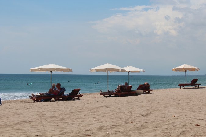 people on the beach
