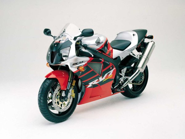 Pictured: 2002 Honda RC51. From the era of great V-twin racebikes.