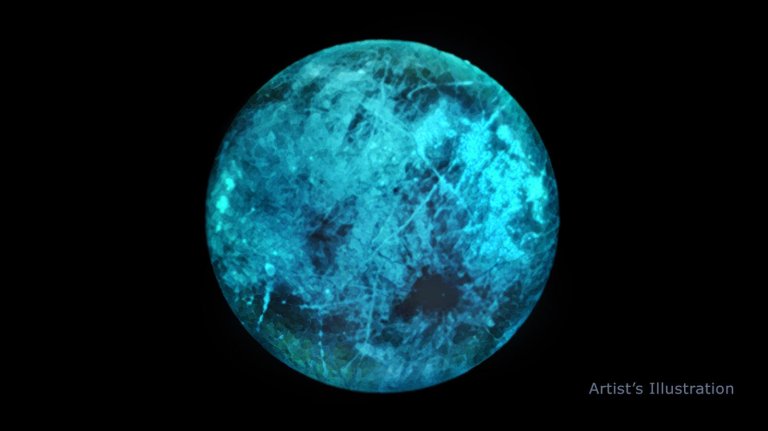 Europa glowing