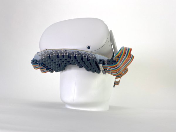 VR headset with mouth haptics add-on