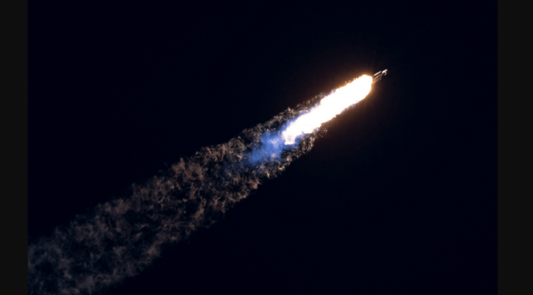 SpaceX Falcon Heavy rocket launch with Space Force payload