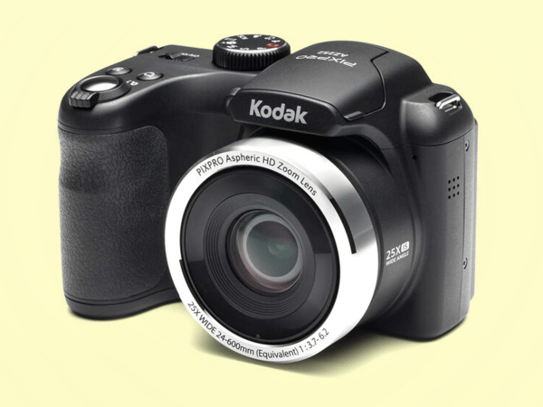 A Kodak camera on a yellow background