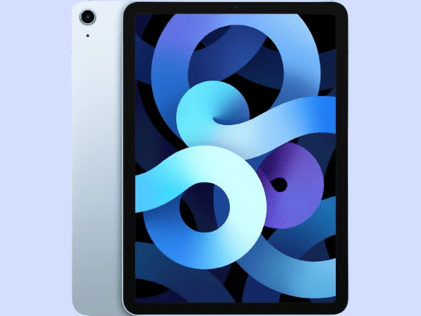 A refurbished iPad Air on a plain background.