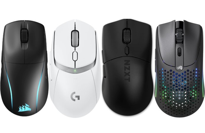 The best wireless gaming mice in 2024 on a plain white background.