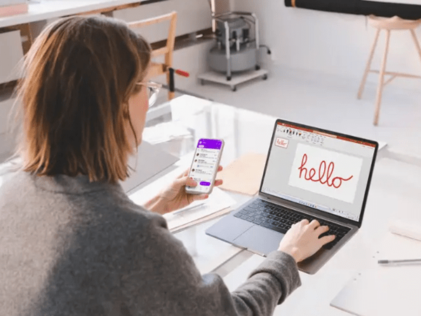 A person using Microsoft Office 2024